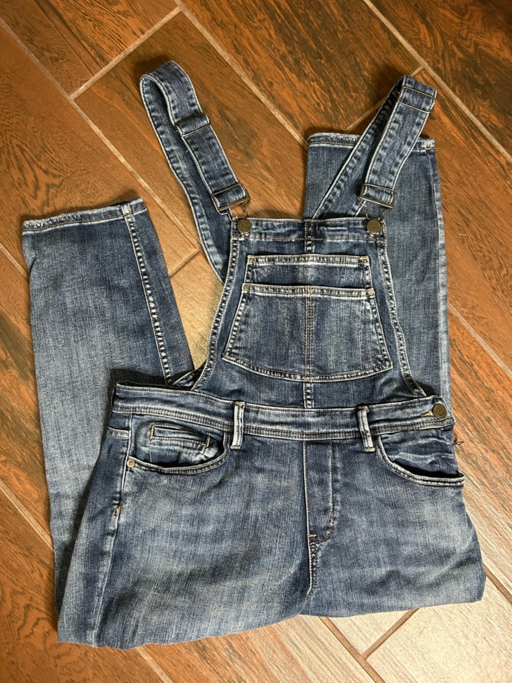 BlankNYC Dark Wash Denim Skinny Jean Overalls Women’s Size 27